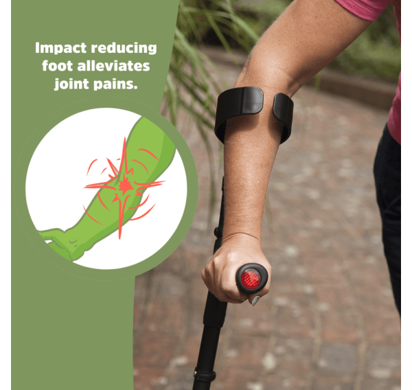 Flexyfoot Closed Cuff Comfort Grip Double Adjustable Crutch