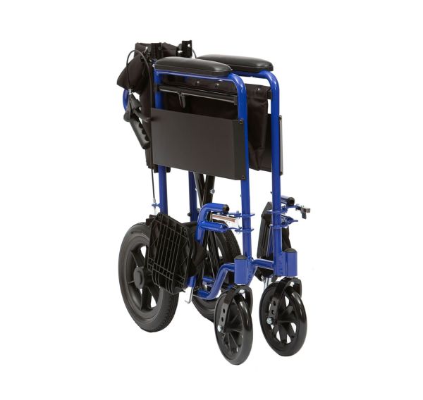 LAMS Transit wheelchair folded up