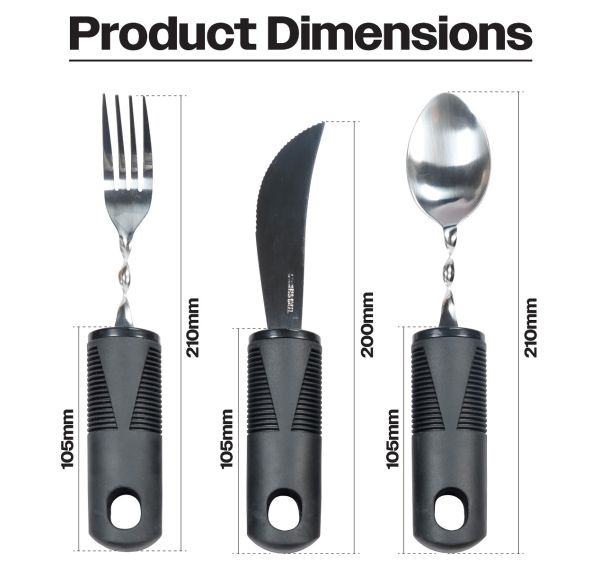 Bendable Cutlery with Large Handles Set