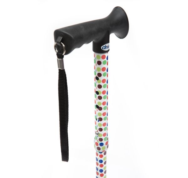 Petite Folding Walking Stick - Polka Dot