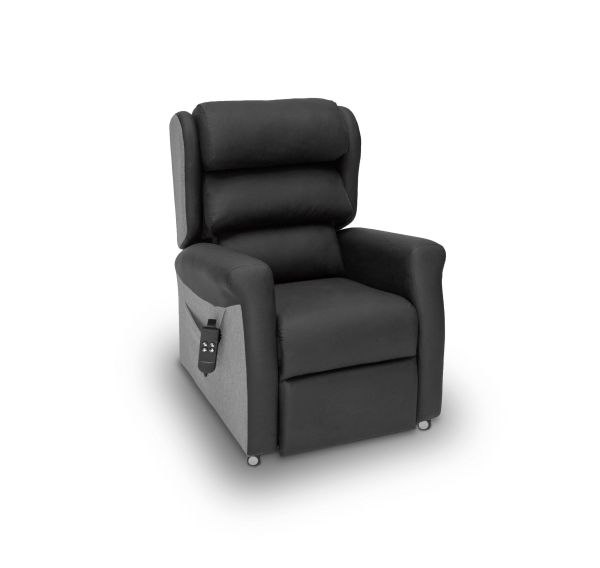 Healthcare Dual Motor TIS Rise and Recline Chair - Black/Steel