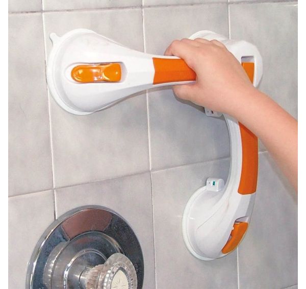 Dual Rotating Suction Cup 19.75" Grab Bar With Indicator