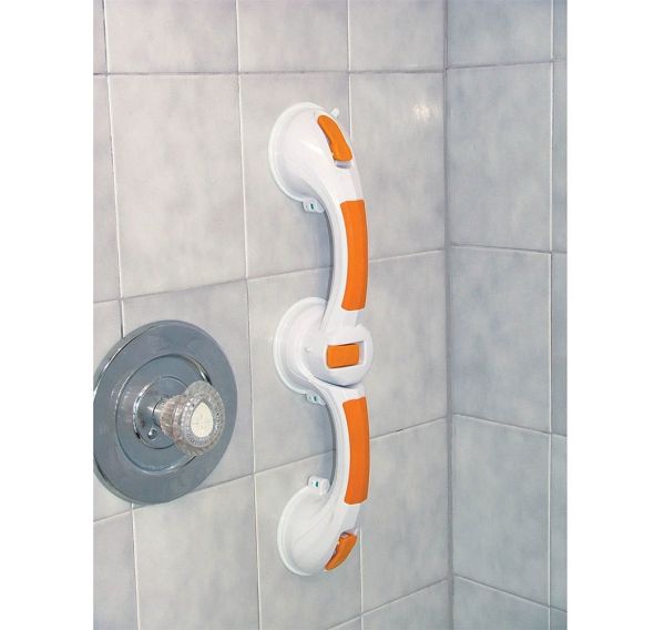 Dual Rotating Suction Cup 19.75" Grab Bar With Indicator