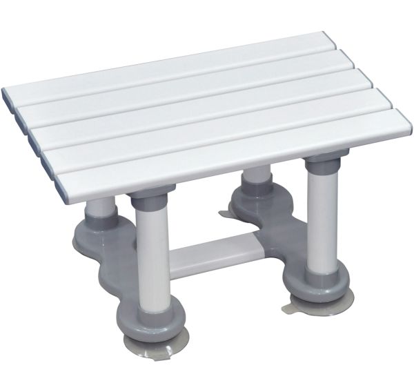 slatted bath seat on white backgound