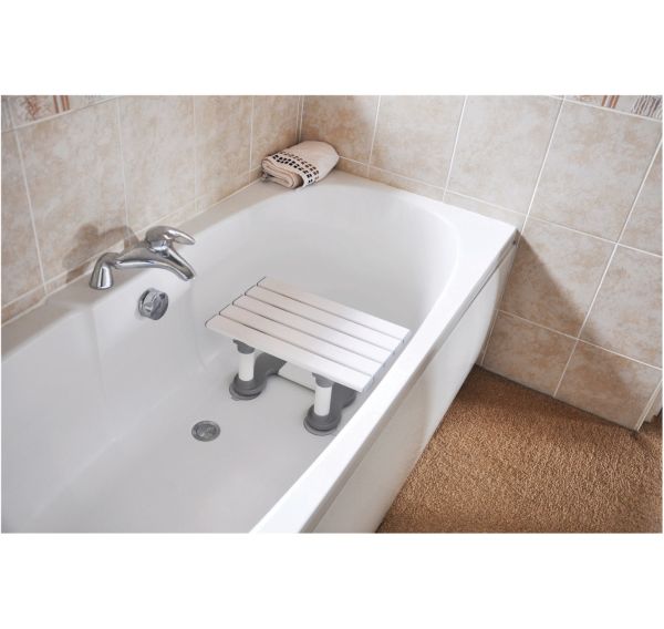 slatted bath seat in a bath