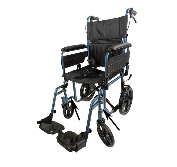 LAMS Transit Plus Wheelchair 18" - Teal Blue