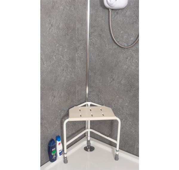 Pembury Height Adjustable Corner Shower Stool