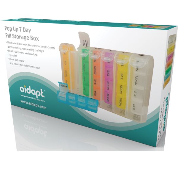 Pop Up 7 Day Pill Storage Box