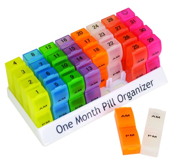 Colourful One Month Pill Organiser