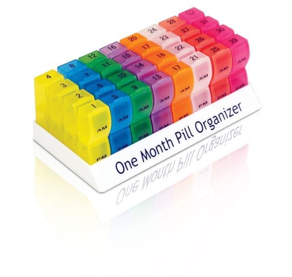 Colourful One Month Pill Organiser