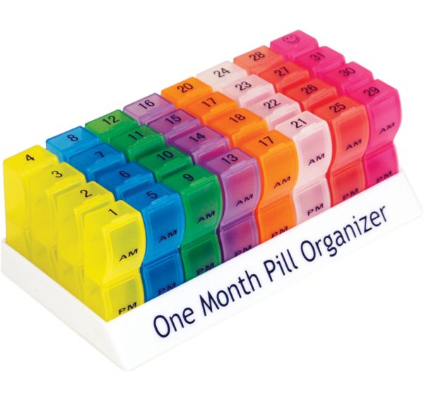 Colourful One Month Pill Organiser