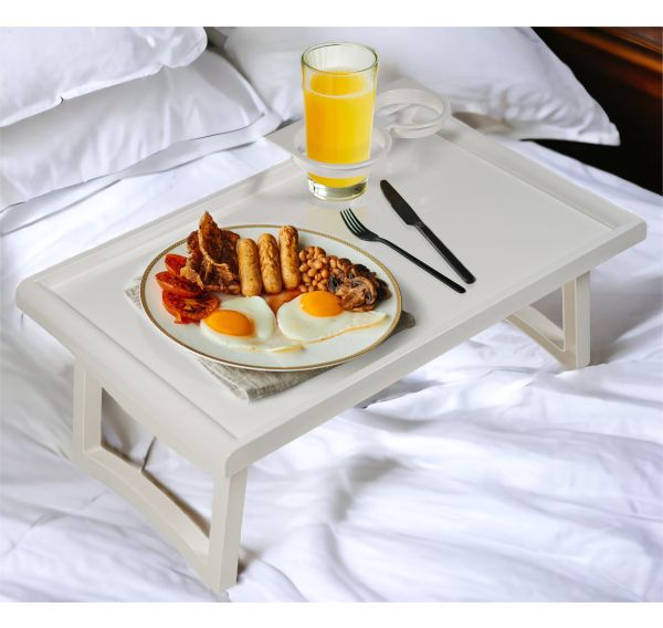 Folding Bed Tray with Accessory Holders