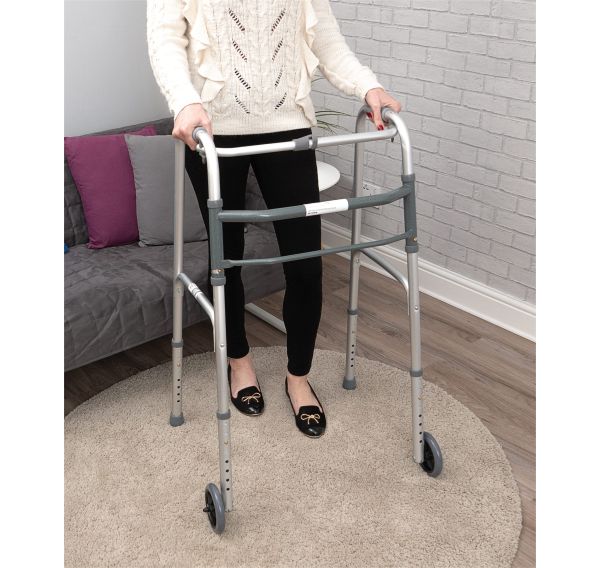 Folding walking frame