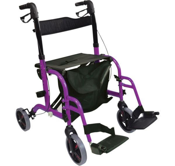 Duo Deluxe Rollator and Transit Chair in One