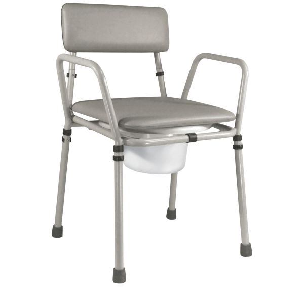 Height Adjustable Commode Chair Brown