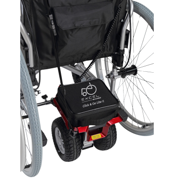 Click n Go powerpack on a wheelchair