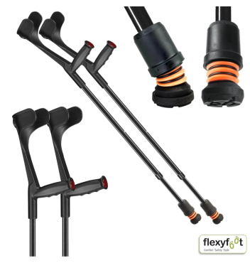 Flexyfoot Open Cuff Crutch with standard soft grip handle