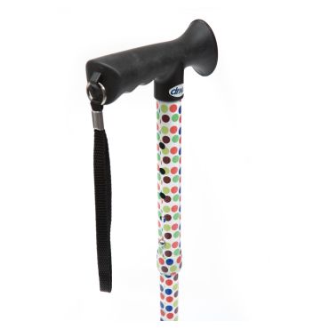 Petite Folding Walking Stick - Polka Dot