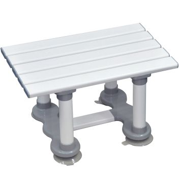 slatted bath seat on white backgound