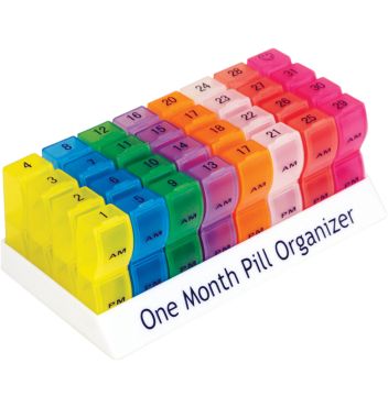 Colourful One Month Pill Organiser