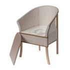 Luxury Basketweave Commode Chair