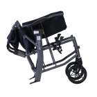 Excel 9.9 wheelchair folded with wheels removed