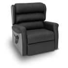 Bariatric Rise and Recline Pressure Care Chair - Black/Silver