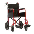 Front view of LAMS Transit Wheelchair - Red