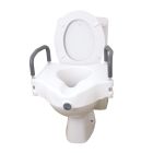 Viscount Raised Toilet Seat with Removeable Arms