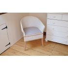 Luxury Basketweave Commode Chair