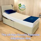 Somnio Essential 3' Adjustable Bed with Sierra Silk Fabric