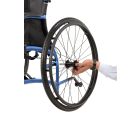 Showing wheel removal of TGA self propelled wheelchair