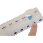 Deluxe Am/Pm Weekday Pill Dispenser With Push Button Release