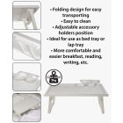 Folding Bed Tray with Accessory Holders