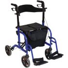 Blue finish on hybrid rollator