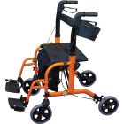 side view of wheelchair rollator