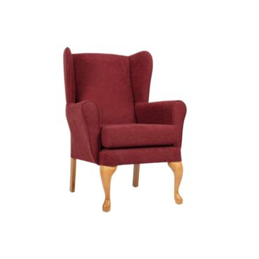 Queen Anne Chair in Crimson