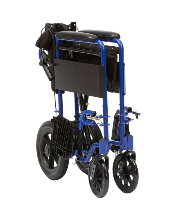 LAMS Transit wheelchair folded up