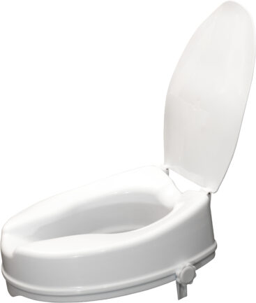 4 INCH RAISED TOILET SEAT WITH LID