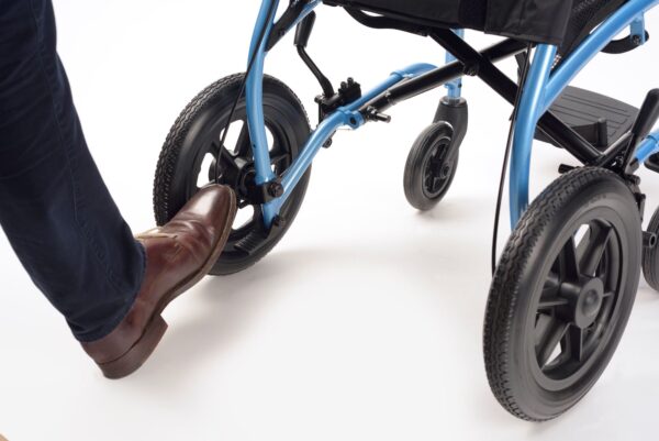 Foot brake on TGA wheelchair